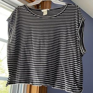 Navy striped top